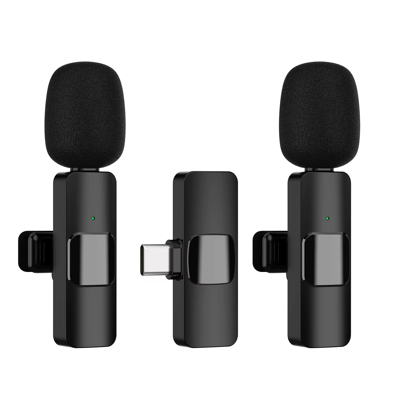 New Wireless Lavalier Microphone Portable Audio Video Recording Mini Mic for Iphone Android Live Broadcast Gaming Phone Mic