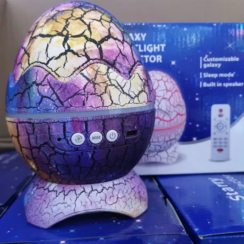 Dinosaur Eggs Shell Night Lamp Galaxy Starry Projector Night Light LED Lamp Decorat Bedroom for Sleep Children Gift