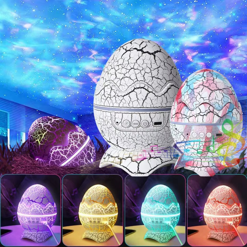 Dinosaur Eggs Shell Night Lamp Galaxy Starry Projector Night Light LED Lamp Decorat Bedroom for Sleep Children Gift