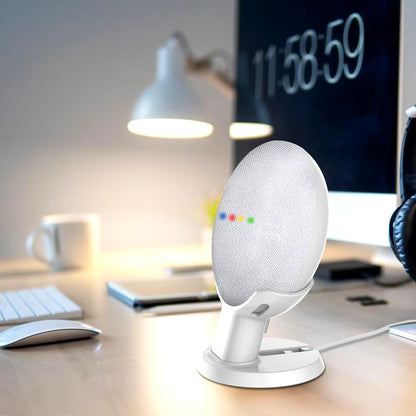 Outlet Table Wall Mount Holder for Google Home Mini Nest Mini Smart Voice Assistant Plug in Kitchen Bedroom Audio Stand