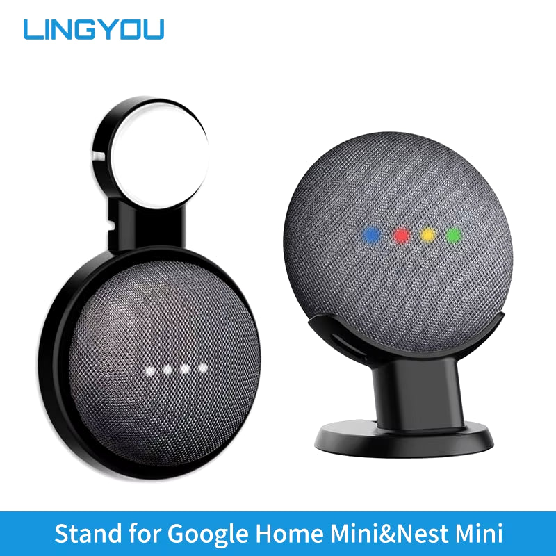 Outlet Table Wall Mount Holder for Google Home Mini Nest Mini Smart Voice Assistant Plug in Kitchen Bedroom Audio Stand