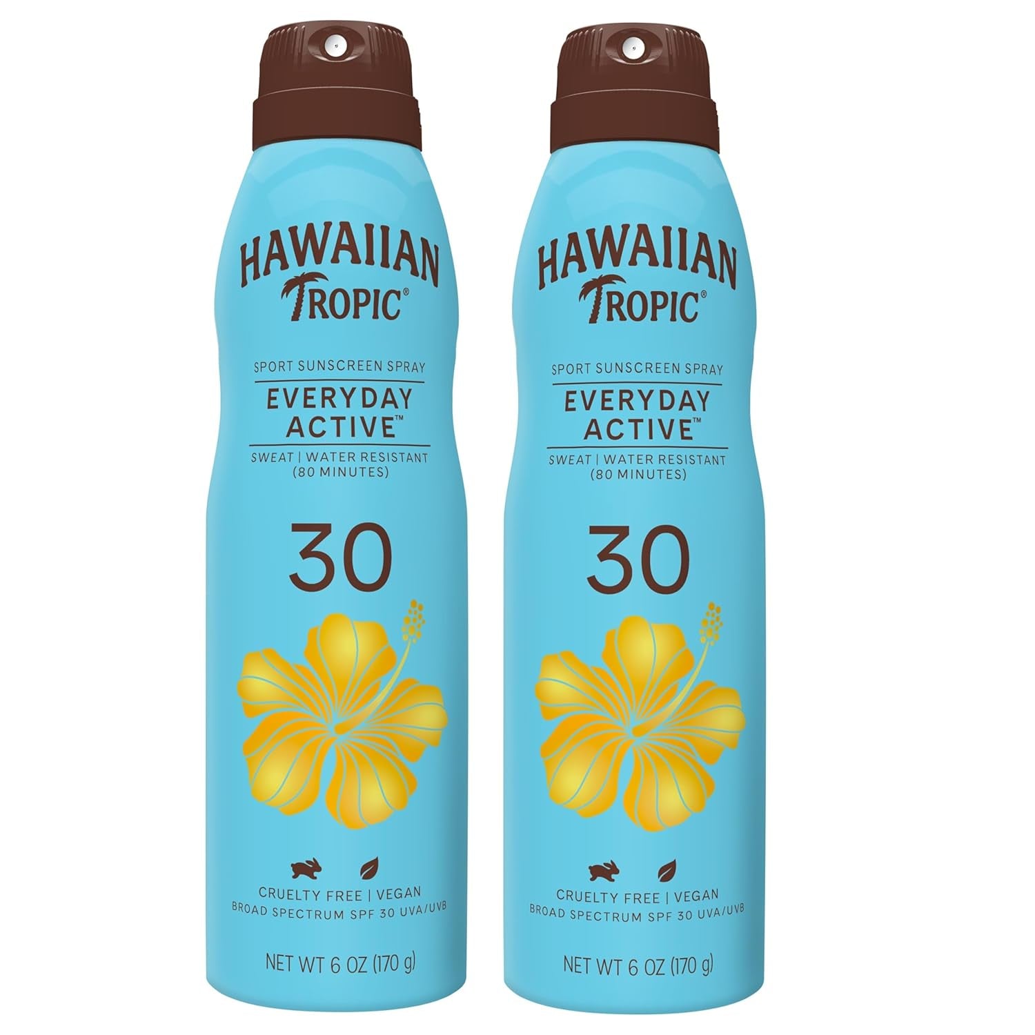 Everyday Active Clear Spray Sunscreen SPF 30, 6Oz Twin Pack |  Sunblock, Oxybenzone Free, Spray on Sunscreen