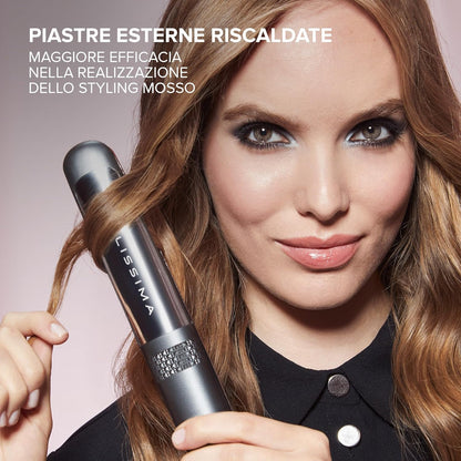 Imetec Creativity Multistyle, Piastra per Capelli Lisci O Mossi, Rivestimento Ceramica, Particelle Diamante, Cheratina, Piastre Flessibili E Calde Anche Esternamente, 5 Temperature