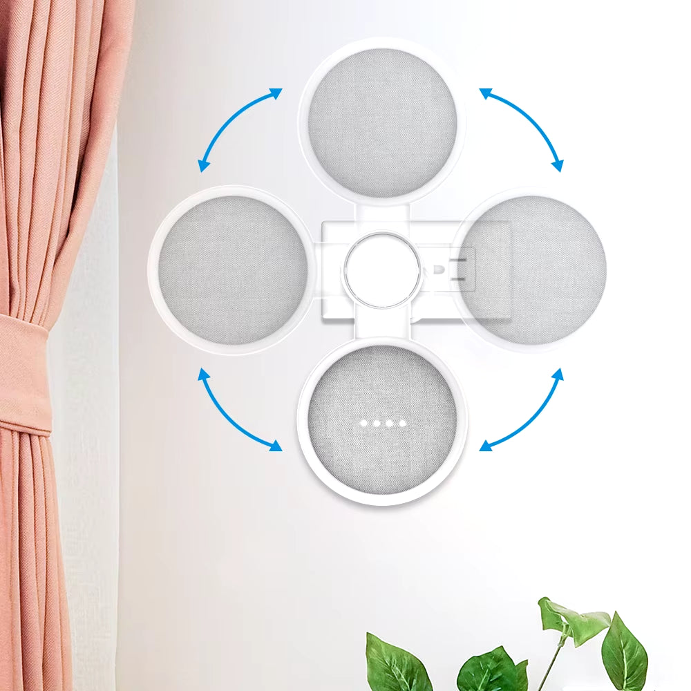 Outlet Table Wall Mount Holder for Google Home Mini Nest Mini Smart Voice Assistant Plug in Kitchen Bedroom Audio Stand