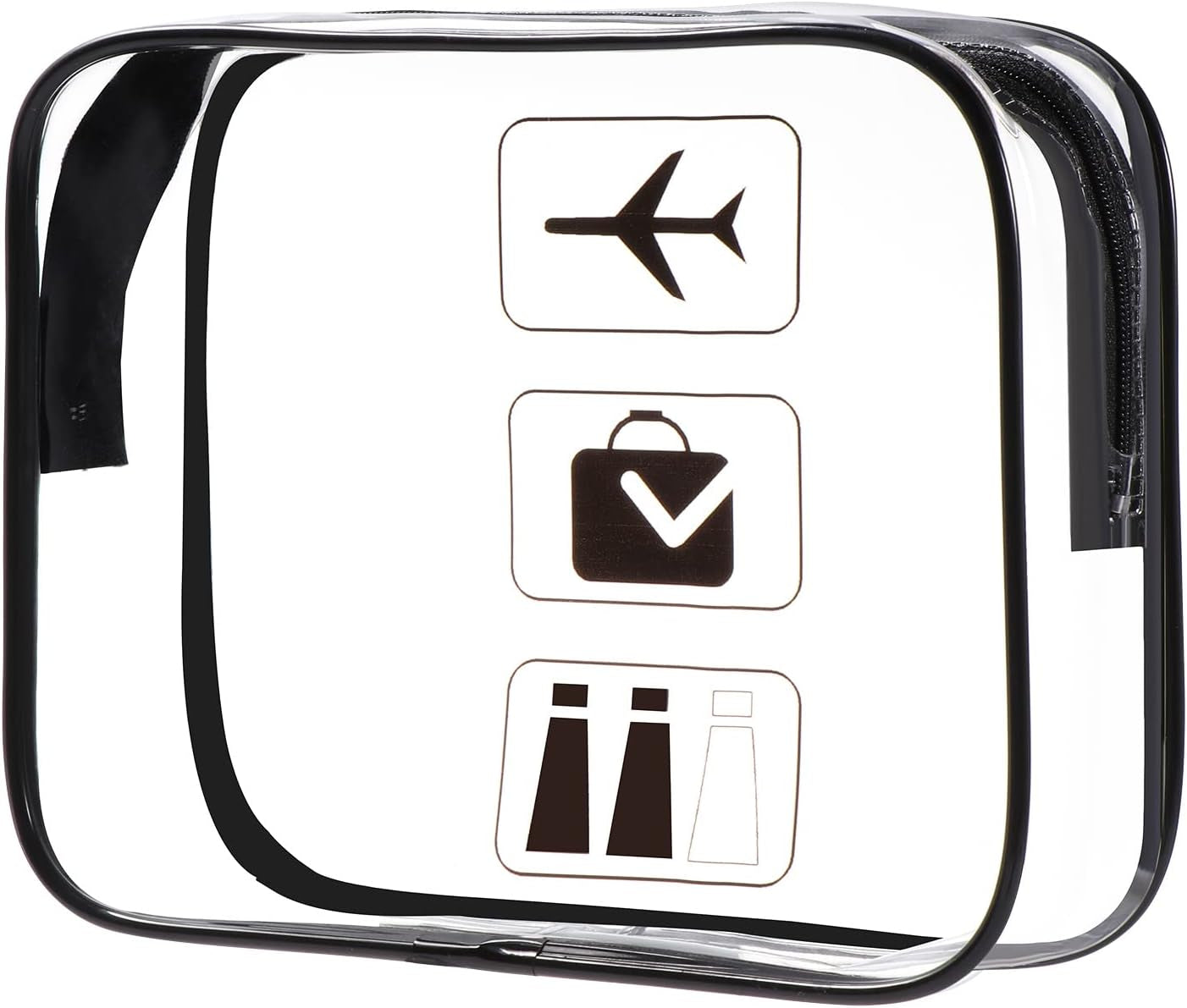 1 Borse Da Valigia Trasparente, TSA Beauty Case Da Viaggio Con Zip, Buste Trasparenti per Cosmetici, Donna/Uomo